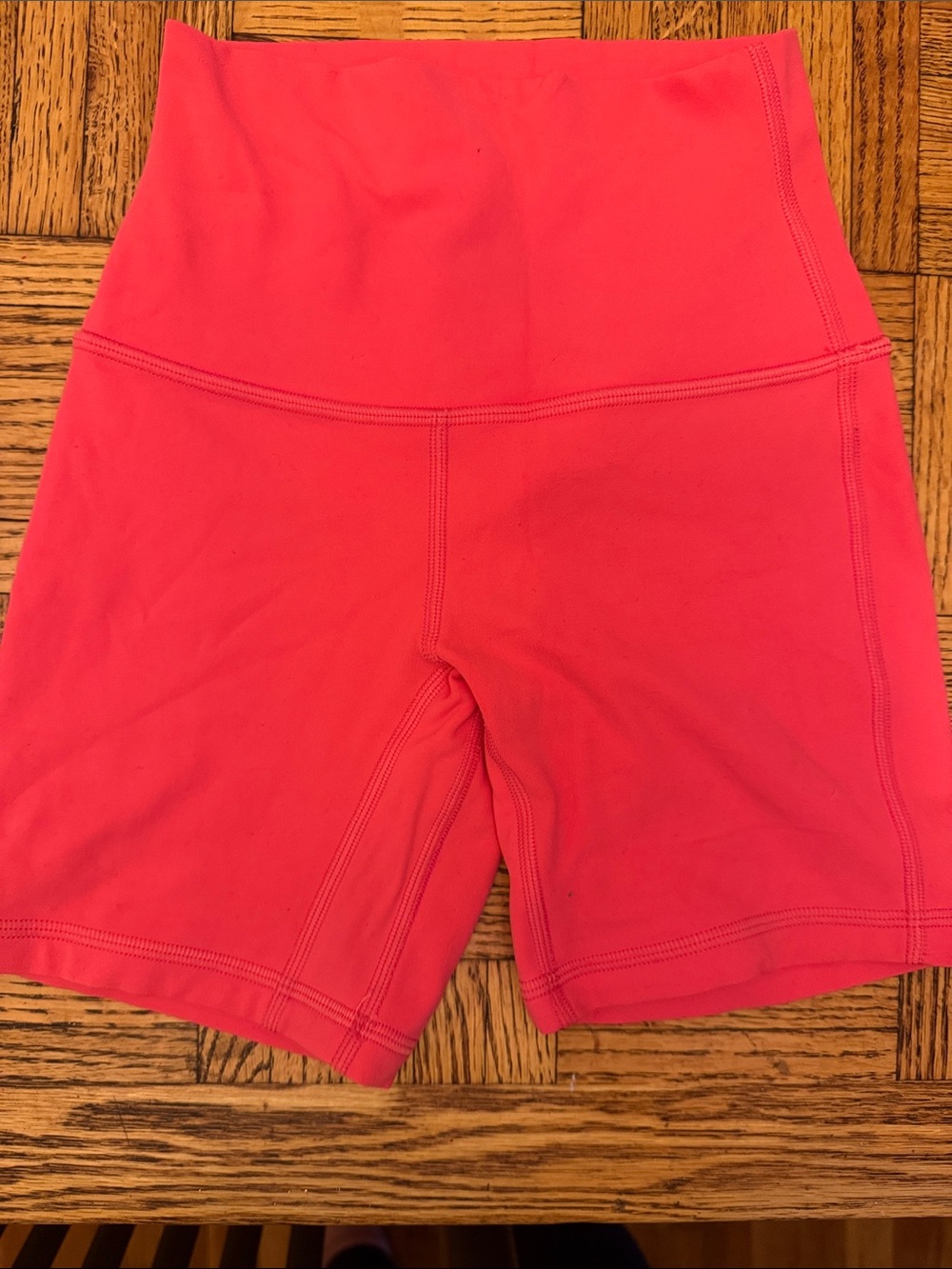 lululemon athletica High-Rise Bike Shorts in coral